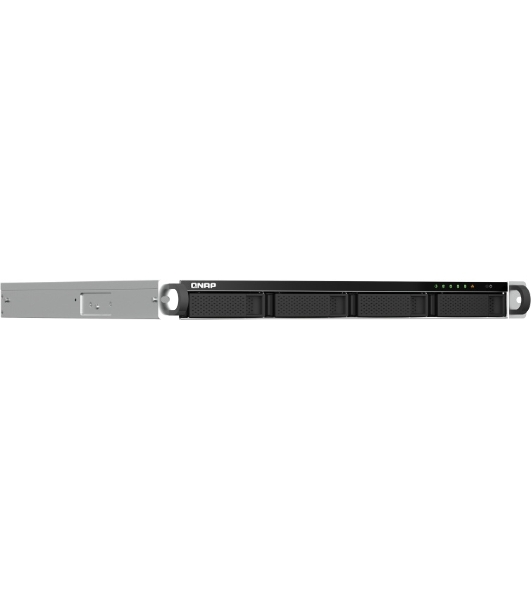 Сетевое хранилище SMB QNAP TS-464U-RP-8G NAS 4 HDD trays, rackmount 1U, 2 PSU. 4-core Intel Celeron N5105/N5095 2.0-2.9 GHz, 8 Gb RAM MAX, 2x2.5 Gigabit Ethernet, 4xUSB, 1xHDMI . PCIe Gen 3 x2, W/o rail kit RAIL-B02