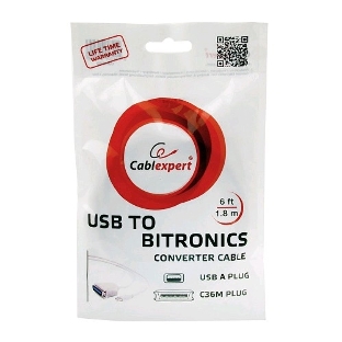 Переходник Gembird Конвертер Bitronics ->USB порт CUM-360, C36M/USBAM, 1.8м, блистер
