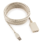 Кабель Gembird USB 2.0 удлинительный, активный 4.8м AM/AF, черный, фото5