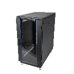 Шкаф телекоммуникационный напольный 18U (600x800) дверь стекло, черный (ШТК-М-18.6.8-1ААА-9005), фото 1