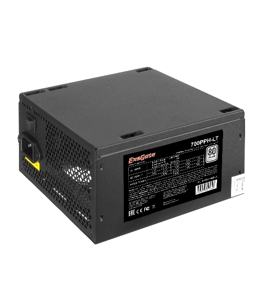 Блок питания ExeGate 700PPH-LT-S-OEM (EX282048RUS-S-OEM), 700Вт, 80 PLUS, 120мм, черный