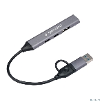 Разветвитель USB 3.0/2.0 Gembird, 4 порта: 2хType-C, 1хUSB 3.0, 1хUSB 2.0, кабель Type-C+USB, фото 1