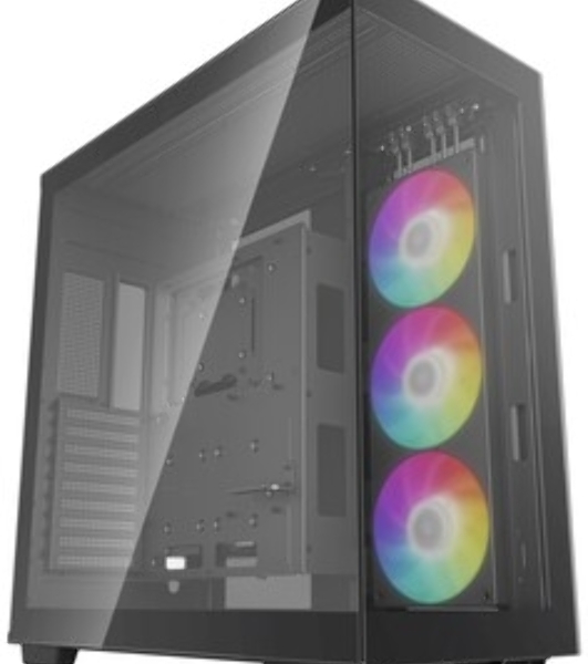 Компьютерный корпус Deepcool CH780 черный (ATX, без БП, ARGb, 4xUSB3.2 Type-A + USB3.2 Type-C) (R-CH780-BKADE41-G-1) MidiTower