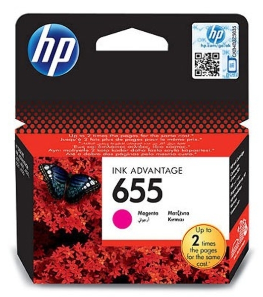Картридж струйный HP 655 CZ111AE пурпурный для HP DJ IA 3525/4615/4625/5525/6525 (600 стр.)