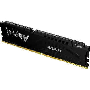 Оперативная память Kingston Fury Beast, DDR5, 16GB (1x16GB), 5600MHz, CL40, DIMM, с радиаторами, черный
