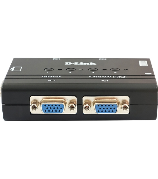 Переключатель KVM D-link DKVM-4K/B3A 4-портовый KVM-переключатель с портами VGA и PS/2