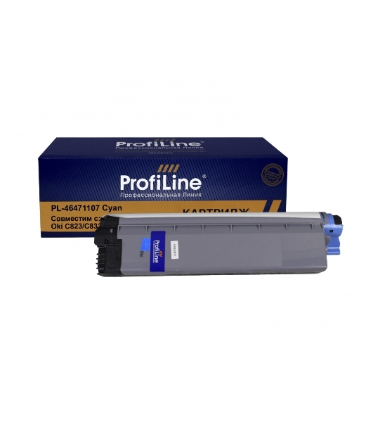 Картридж ProfiLine PL-46471107 для принтеров Oki C823/C833/C843 Голубой 7000 копий