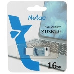 Флешка USB Netac UA31 (NT03UA31N-016G-20BL), 16Gb, USB 2.0, R/W 110/45, синий/белый, фото5