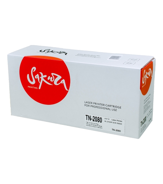 Картридж лазерный Sakura TN2080 для Brother HL-2130R, DCP-7055R, черный, 700 к