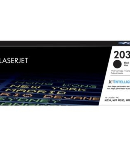 Картридж лазерный HP CF540A (HP 203A) черный для HP LaserJet M254/M280/M281 1400 страниц.