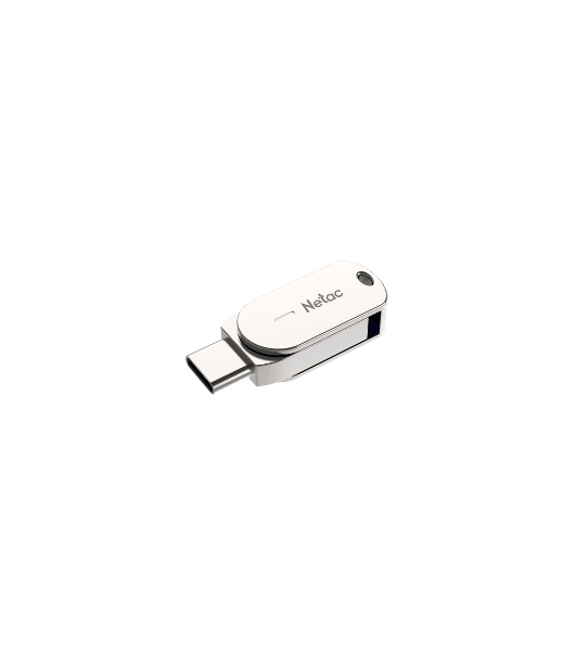 Флешка USB Netac U785 (NT03U785C-032G-30PN), 32Gb, USB 3.0/TypeC, R/W 110/45, серебристый