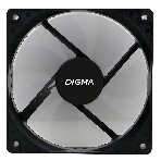 Вентилятор для корпуса Digma DFAN-120-7 черный, 120 мм, 1200 об/мин, 23 дБ, 4 pin, фото 1