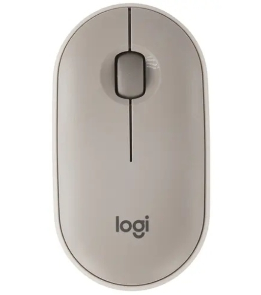 Мышь беспроводная Logitech Pebble M350 серый, 1000 dpi, радиоканал, Bluetooth, USB, кнопки - 3