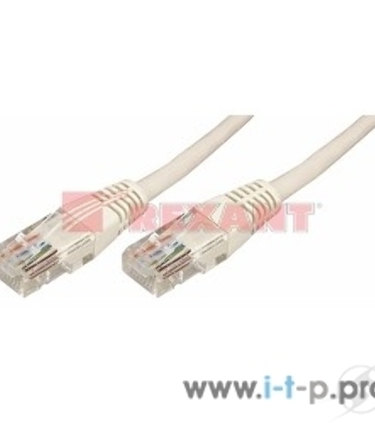 Пaтч-корд U/UTP Rexant, cat.5e, RJ45-RJ45, неэкранированный, PVC серый, 1м
