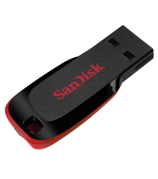 Флешка USB Sandisk CZ50 Cruzer Blade (SDCZ50-032G-B35), 32Gb, USB 2.0, R/W 15/4, черный/красный