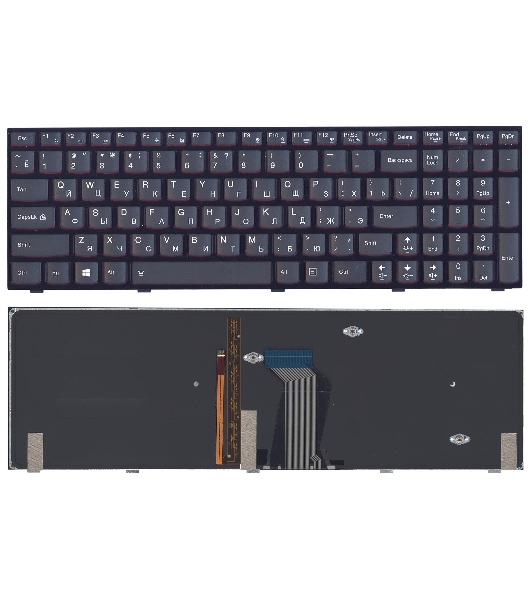Клавиатура для ноутбука Lenovo Y500 Y500N Y500NT Y510P Y500NT-ISE черная с подсветкой