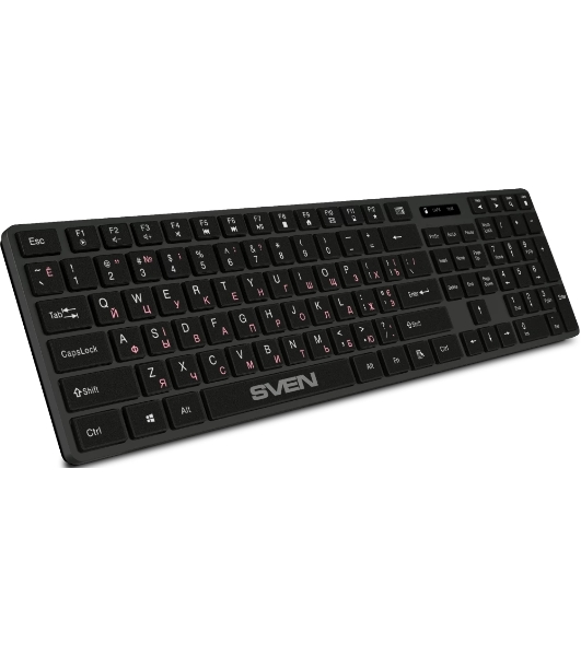Клавиатура SVEN KB-E5300W беспроводная, радиоканал, чёрный