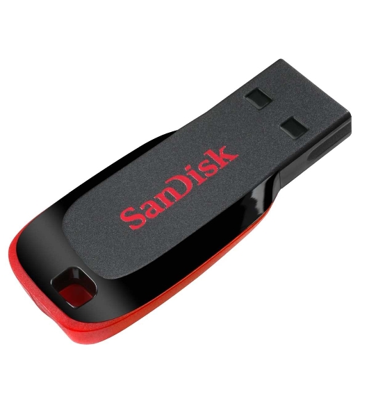 Флешка USB Sandisk CZ50 Cruzer Blade (SDCZ50-032G-B35), 32Gb, USB 2.0, R/W 15/4, черный/красный
