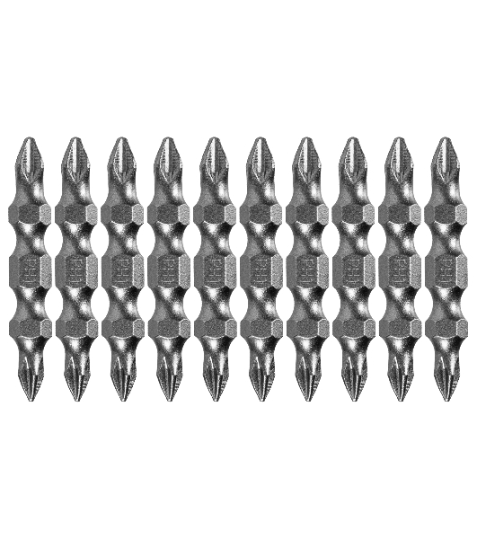 Набор бит Denzel двухстор., PH2-PH1х45 мм, сталь S2, 10 шт.