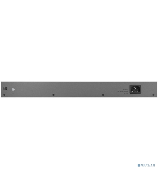 Коммутатор Zyxel GS1350-26HP, 24xGE PoE+, 2xCombo (SFP/RJ-45), бюджет PoE 375 Вт, дальность передачи питания до 250 м, автоперезагрузка PoE-портов, повышенная защита от перенапряжений и электростатических разряд