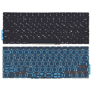Клавиатура для ноутбука MacBook Pro 13 Retina A1708 черная плоский Enter
