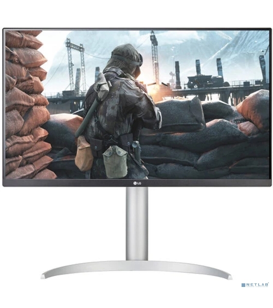 Монитор 27' LG UltraFine 27UP650K-W IPS 3840x2160, 60 Гц, 5 мс, 16:9, 400 кд/м², 2xHDMI 2.0, DP 1.4, 3.5 мм, черный/серебристый
