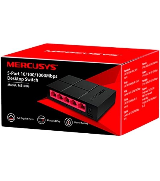 Коммутатор Mercusys MS105G 5G неуправляемый
