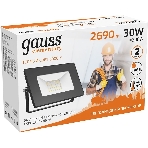 Прожектор светодиодный GAUSS 613527130 LED 30W 2000lm IP65 3000К черный 1/60, фото4