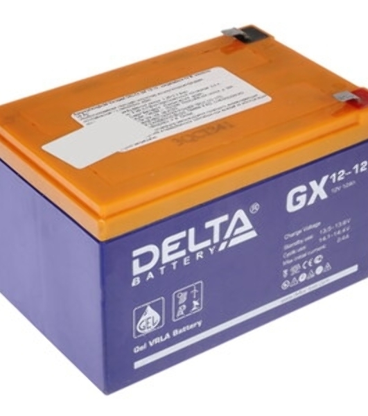Аккумуляторная батарея Delta GX 12-12 напряжение 12В, емкость 12Ач (151х95х101мм)