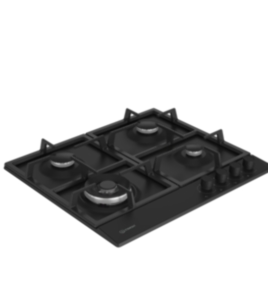 Газовая варочная поверхность Indesit THPM 642 WS/BL/I, черный