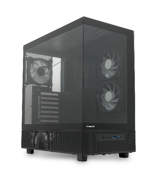 Компьютерный корпус HSPD F710, Panoramic Mid Tower, черный, TG, 0.5 SPCC, 3x120мм ARGb E-ATX, ATX, mATX, mITX 185/395/270мм 2x2.5', 1x3.5', 7xPCI 2xUSB-A 3.0 435x230x457мм