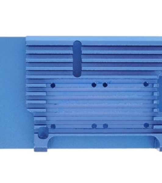 Корпус Qumo Aluminum case with double black fans, Raspberry Pi 4, blue(RS008)