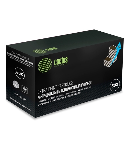 Картридж лазерный Cactus CS-CF280X-MPS черный (13000 стр.) для HP LJ Pro 400/M401/M425