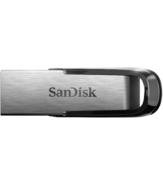 Флешка USB Sandisk CZ73 Cruzer Ultra Flair (SDCZ73-032G-G46), 32Gb, USB 3.0, R/W 150/45, серебристый/черный