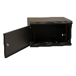 Шкаф коммутационный WRline (WR-TW-0945-SR-RAL9004) настенный 9U 600x450 мм пер. дв. металл 2 бок. пан. 60 кг черный 370 мм 500 мм IP20 сталь, фото3