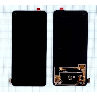 Дисплей для Realme GT Neo 2, OnePlus 9RT в сборе с тачскрином черный