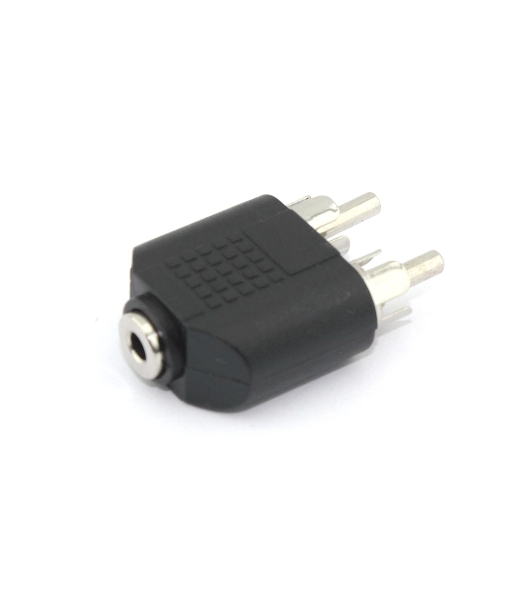 Переходник с RCA (тюльпан) 2 канала папа на miniJack