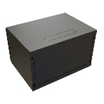 Шкаф коммутационный WRline (WR-TW-0945-SR-RAL9004) настенный 9U 600x450 мм пер. дв. металл 2 бок. пан. 60 кг черный 370 мм 500 мм IP20 сталь, фото2