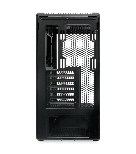 Компьютерный корпус без блока питания HSPD F711-TGbK, Panoramic Full Tower, Black, TG, 0.7 SPCC, no fans ATX, mATX, mITX 190/420/280мм 2x2.5', 2x3.5', 7xPCI 1xUSB-A 3.0, 1xUSB-C 445x235x475мм