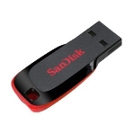 Флешка USB Sandisk CZ50 Cruzer Blade (SDCZ50-032G-B35), 32Gb, USB 2.0, R/W 15/4, черный/красный, фото 1