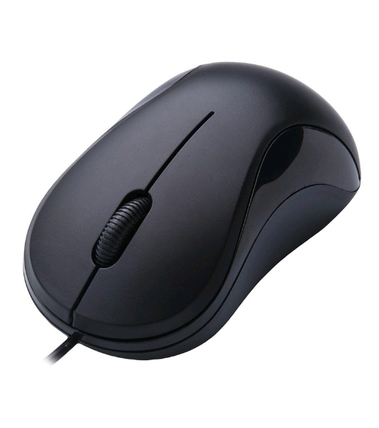 Мышь проводная Oklick 115S черный, 1200 dpi, USB, кнопки - 3