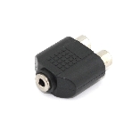 Переходник с RCA (тюльпан) 2 канала мама на miniJack, фото2