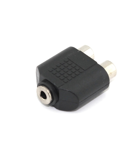 Переходник с RCA (тюльпан) 2 канала мама на miniJack