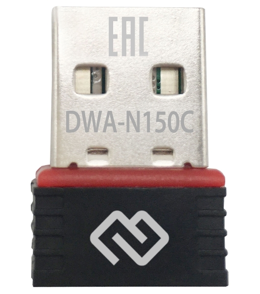 Сетевой адаптер Wi-Fi Digma DWA-N150C N150 USB 2.0 (ант.внутр.) 1ант. (упак.:1шт)