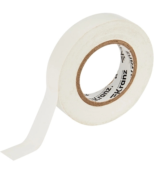 Изолента ПВХ Kranz 0.13х15 мм, 25 м, белая (5 шт./уп.)