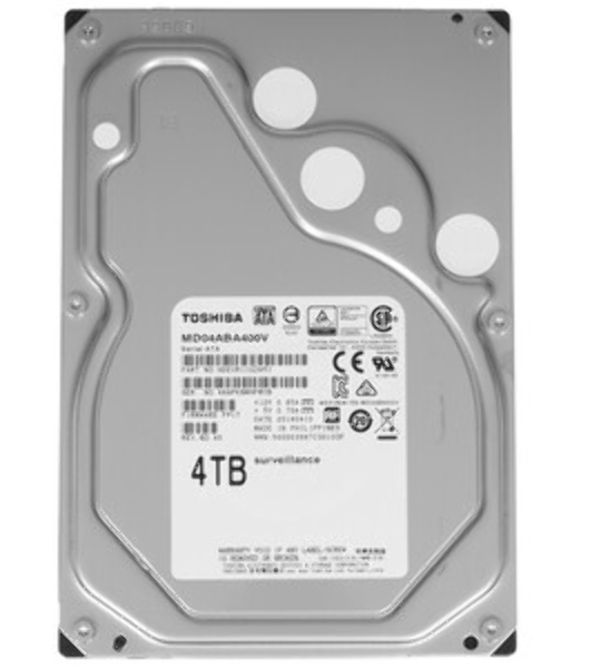 Жесткий диск Toshiba Desktop HDD 3.5' SATA 4Tb, 5400rpm, 128MB buffer, 512e, SMR, DT02ABA400, 1 year