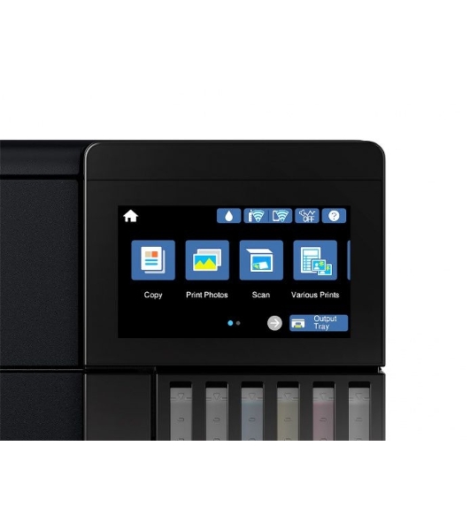 МФУ струйное Epson L8180 (C11CJ21403/C11CJ21402) A3 Duplex Net WiFi USB RJ-45 черный