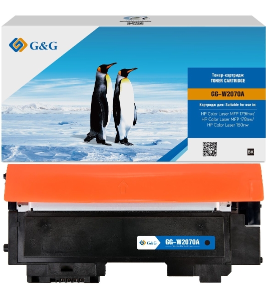 Картридж лазерный G&G GG-W2070A черный (1000 стр.) для HP Color Laser MFP 179fnw/178nw/150nw