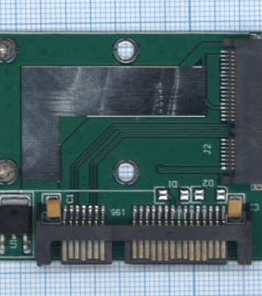 Переходник SSD mSATA на SATA компактный half size