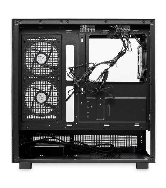 Компьютерный корпус HSPD F710, Panoramic Mid Tower, черный, TG, 0.5 SPCC, 3x120мм ARGb E-ATX, ATX, mATX, mITX 185/395/270мм 2x2.5', 1x3.5', 7xPCI 2xUSB-A 3.0 435x230x457мм